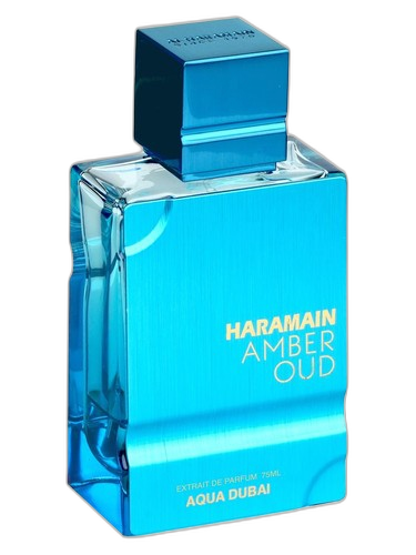Al Haramain Perfumes Amber Oud Aqua Dubai perfume bottle
