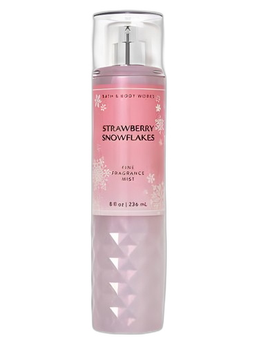 Bath & Body Works Strawberry Snowflakes perfume bottle