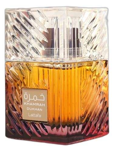 Lattafa Perfumes Khamrah Dukhan perfume bottle