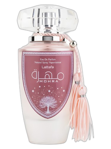 Lattafa Perfumes Mohra Silky Rose perfume bottle
