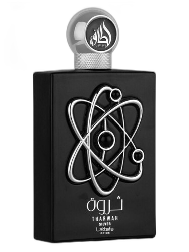 Lattafa Perfumes Tharwah Silver perfume bottle
