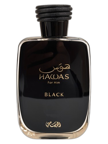 Rasasi Hawas Black perfume bottle
