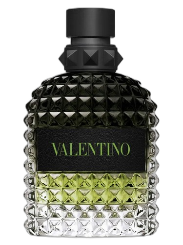 Valentino Valentino Uomo Born in Roma Green Stravaganza perfume bottle